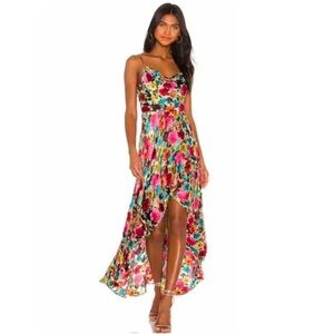 Alice and Olivia Asymmetrical Floral Dress